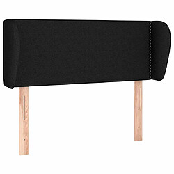 Maison Chic Tête de lit scandinave avec oreilles,meuble de chambre Noir 103x23x78/88 cm Tissu -MN59671