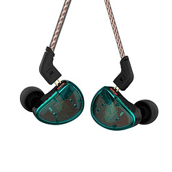 Wewoo Ecouteurs Écouteur intra-auriculaire Bluetooth HiFi avec fer, dix unités, sans microphone (Cyan)