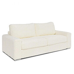 Inside 75 Canapé convertible EXPRESS BILBAO couchage 160 cm matelas 16 cm sommier LATTES velours ivoire 