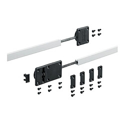 Hettich Kit raidisseurs pour portes coulissantes de meubles en aluminium pour façade maxi 2600 mm épaisseur de 16 à 25 mm 