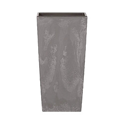 WellHome PROSPERPLAST Lot de 3 pot de fleurs Urbi Square Effect Gris clair plastique avec deposit (11,4 / 19 / 35 L)