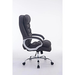 Avis Decoshop26 Fauteuil de bureau ergonomique et confortable jusqu'à 235 kg en tissu gris foncé et métal chromé 10_0002403