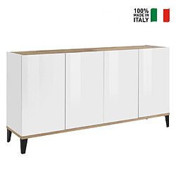 Ahd Amazing Home Design Buffet 160x40cm 4 Portes Cuisine Entrée Salon Audrey Wood