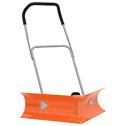 vidaXL Pelle à neige double angle avec poignée extensible orange acier 