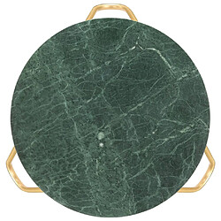 vidaXL Table basse Vert 65x65x42 cm Pierre véritable et texture marbre