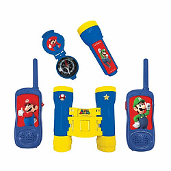 Lexibook Super Mario - Kit d'aventurier - Talkie-Walkies portée 120m, jumelles et boussole