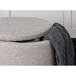 Avis Venture Home Pouf Dunken 51x51x43 cm Teddy Grège