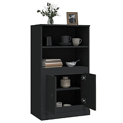 Acheter vidaXL Buffet haut noir 60x35,5x103,5 cm bois d'ingénierie