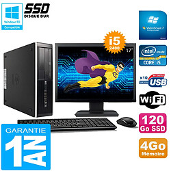 PC HP Compaq Pro 6300 SFF I5-2400 4Go 120Go SSD Graveur DVD Wifi W7 Ecran 17" - Occasion