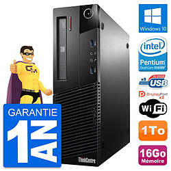 PC Lenovo ThinkCentre M93p SFF Intel G3220 RAM 16Go Disque 1To Windows 10 Wifi - Occasion