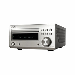 Denon D-M41 DAB Argent/Bois - Micro-chaîne Hi-Fi 2 x 30 Watts avec lecteur CD/CD-R/CD-RW, tuner FM/DAB/DAB+ et Bluetooth