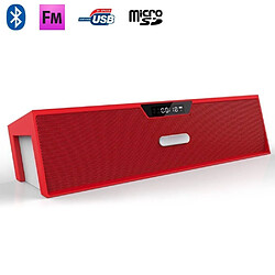 Enceinte Portable Bluetooth Hifi Radio Fm Réveil Lecteur Micro SD USB Jack Rouge - YONIS 