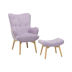 Beliani Fauteuil Velours Violet VEJLE