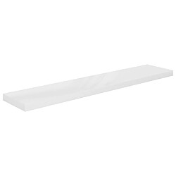 vidaXL Étagère murale flottante Blanc brillant 120x23,5x3,8 cm MDF