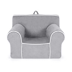 Helloshop26 Fauteuil pour enfant de 0 à 5 ans rembourré avec tissu en velours et éponge de haute qualité chaise pour salle de jeux chambre jardin d'enfants gris 20_0008590