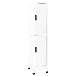 vidaXL Armoire à casiers Blanc 38x45x180 cm Acier