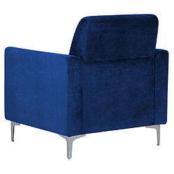 Acheter Beliani Fauteuil Velours Bleu marine FENES