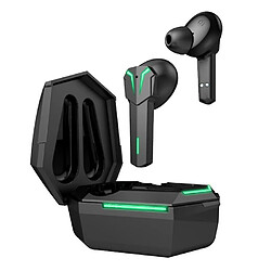 Universal GM3 éblouissant LED sans fil jeu sport sport intérieur TWS Bluetooth casque avec boîte de charge.