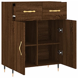 Maison Chic Buffet,Meuble de Rangement,commode pour salon,Cuisine chêne marron 69,5x34x90 cm bois d'ingénierie -MN17015 pas cher