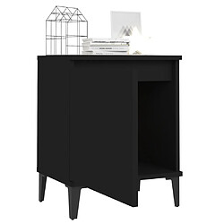 Acheter Maison Chic Table de chevet avec pieds en métal, Table basse Noir 40x30x50 cm