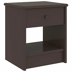 Maison Chic Table de chevet, Table de Nuit, Meuble de rangement Marron foncé 35x30x40 cm Bois de pin massif