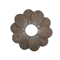 Miroir mural Romimex Noir Bois Fleur 122 x 122 x 7 cm