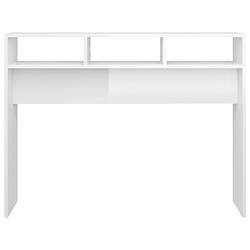 Acheter vidaXL Table console blanc brillant 105x30x80 cm bois d'ingénierie