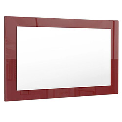 Mpc Miroir Bordeaux Brillant (hxlxp): 45 X 89 X 2