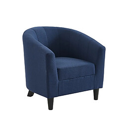 But Fauteuil fixe BROWNIE tissu bleu foncé 