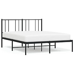 Maison Chic Lit adulte - Cadre de lit métal avec tête de lit,Structure du lit Contemporain pour chambre noir 140x190 cm -MN93867