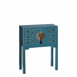 BigBuy Home Meuble d'Entrée ORIENTE 63 x 26 x 80 cm Bleu DMF