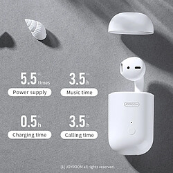 Acheter Wewoo Casque simple Bluetooth 5.0 avec boîte de chargement sans fil, pour iPhone, Galaxy, Huawei, Xiaomi, HTC et autres téléphones intelligents (Blanc)