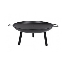 Brasero à bois Cheminée d'extérieur Ø 60 x H29 cm Fire Bowl Chauffage terrasse Jardin BBQ COLLECTION