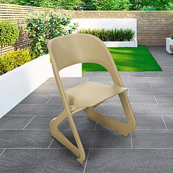 Ahd Amazing Home Design Chaise en plastique design empilable pour bars, fêtes et événements publics Nest, Couleur: Beige