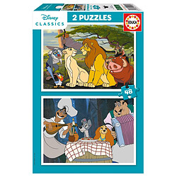 Educa Borras puzzle 2 X 48 - Animaux de disney 