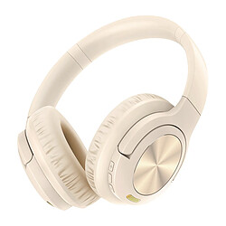 Foneng Casque Sans Fil Supra auriculaire Autonomie 60H Beige