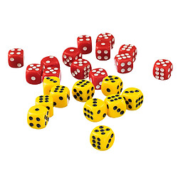 100 Pack 12mm D6 Dice Six faces pour les accessoires de jeux de société Rouge et Jaune Donjons et Dragons