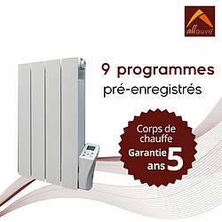 Radiateur 750W - Inertie fluide - Fonction ASC - Programmable - Détecteur de fenêtre ouverte - Blanc - Adda Allauve