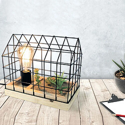 Acheter The Home Deco Factory Lampe à poser avec plante artificielle en cage.