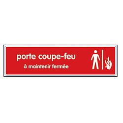 Plaquettes de porte plexiglas 170x45mm ''Porte coupe-feu à maintenir fermée'' - NOVAP - 4036564