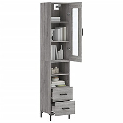 Avis Maison Chic Buffet,Meuble de Rangement,commode pour salon,Cuisine Sonoma gris 34,5x34x180 cm Bois d'ingénierie -MN64618