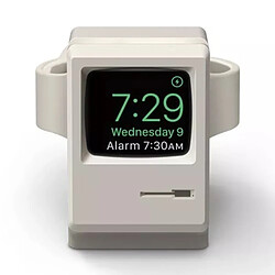 Wewoo Chargeur Style rétro silicagel apple montre station de support quai chargement (gris) 