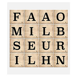 Sticker Relief Lettres 41x41cm Noir 