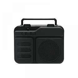 General Haut-parleur Bluetooth rétro FM Radio vintage avec volume fort, amélioration des basses, bon son, Bluetooth 5.0, carte TF, entrée AUX, clé USB pour la maison, les voyages en plein air, la fête, cadeau (noir)