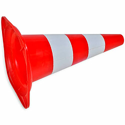 Avis vidaXL Cône de signalisation réfléchissant 10 pcs 50 cm Rouge et blanc