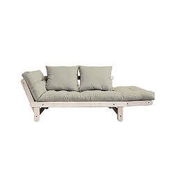 Avis Inside 75 Banquette méridienne futon BEAT pin naturel tissu lin couchage 75*200 cm.