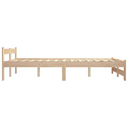 Avis vidaXL Cadre de lit sans matelas bois de pin massif 120x200 cm