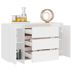 Avis Maison Chic Buffet commode,console avec 3 tiroirs pour rangement Blanc 120x41x75 cm Aggloméré -MN34401