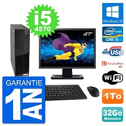 PC Lenovo M83 SFF Ecran 27" Core i5-4570 RAM 32Go Disque Dur 1To Windows 10 Wifi · Occasion 