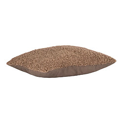 House Nordic Coussin rectangulaire en polyester bouclé marron 45 x 60 cm 